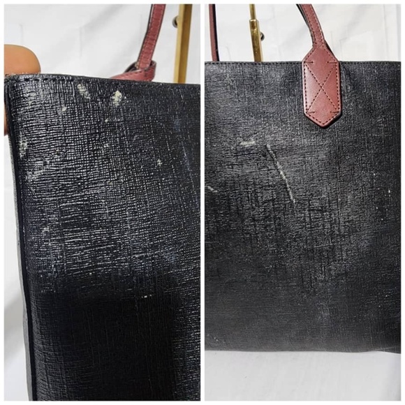 Authentic Gucci Supreme Leather Tote Bag Black/Pink - Picture 10 of 16